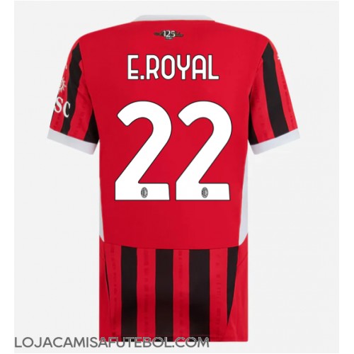 Camisa de Futebol AC Milan Emerson Royal #22 Equipamento Principal Mulheres 2024-25 Manga Curta